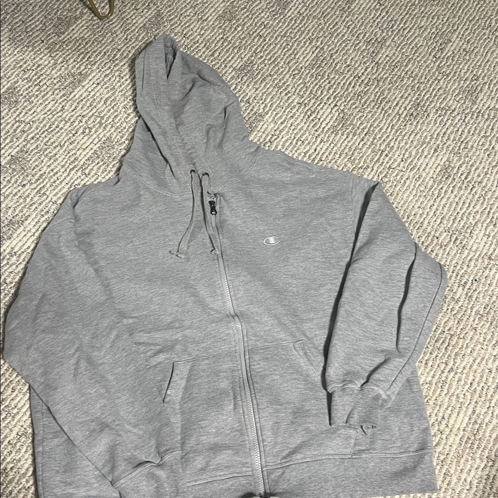 Champion Heather Gray Full-Zip Hoodie